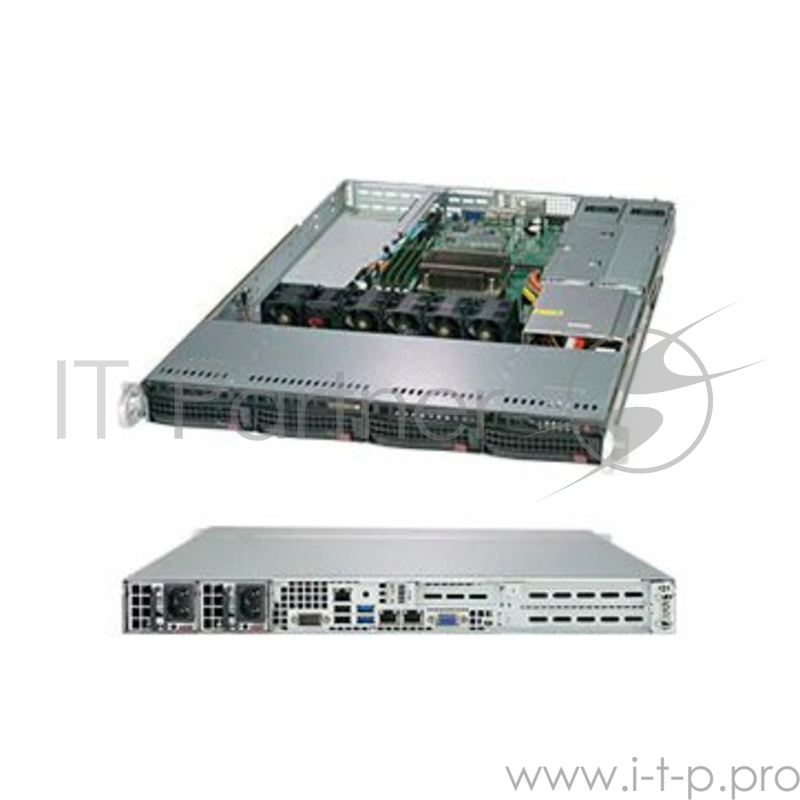 Supermicro server barebone SYS-5019C-WR 1U, Single Socket H4 E-2100 series, 4 DIMM slots, 4 Hot-swap 3.5