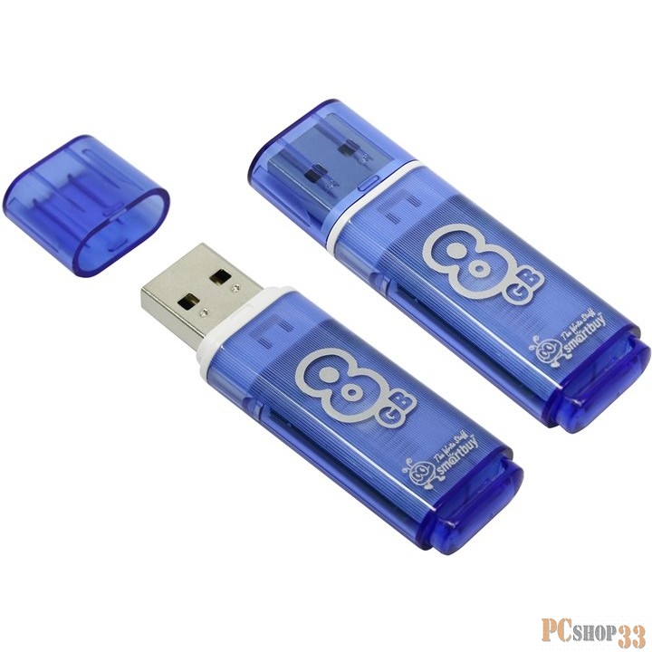 Носитель информации Smartbuy USB Drive 8Gb Glossy series Blue SB8GBGS-B