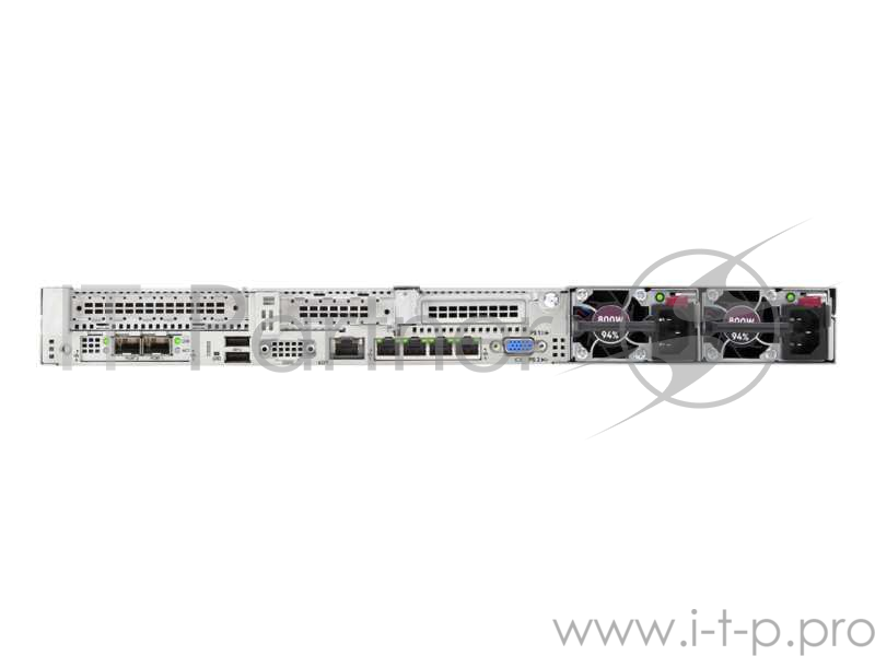 Сервер DL360Gen10 2x5220 (2.2GHz-24.75MB) 16-Core (2 max) / iLO Adv / 2x32GB (DDR4-2933) RDIMM / P408i-a (2Gb) FBWC / HP-SAS/SATA (8/8 SFF max) / 4 RJ-45 2x10/25Gb / 2(2) 800W HotPlug RPS Platinum Halogen / 3-3-3 war