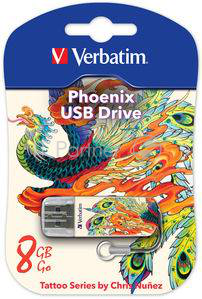 носитель информации Verbatim USB Drive 32Gb Mini Tattoo Edition Phoenix 49898 {USB2.0}