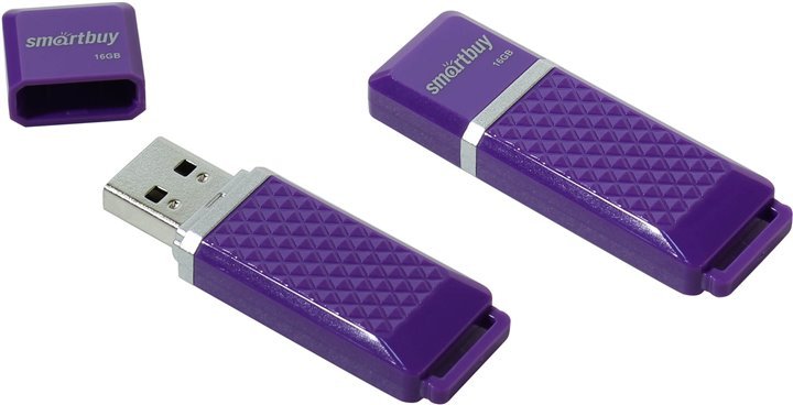Носитель информации Smartbuy USB Drive 16Gb Quartz series Violet SB16GBQZ-V