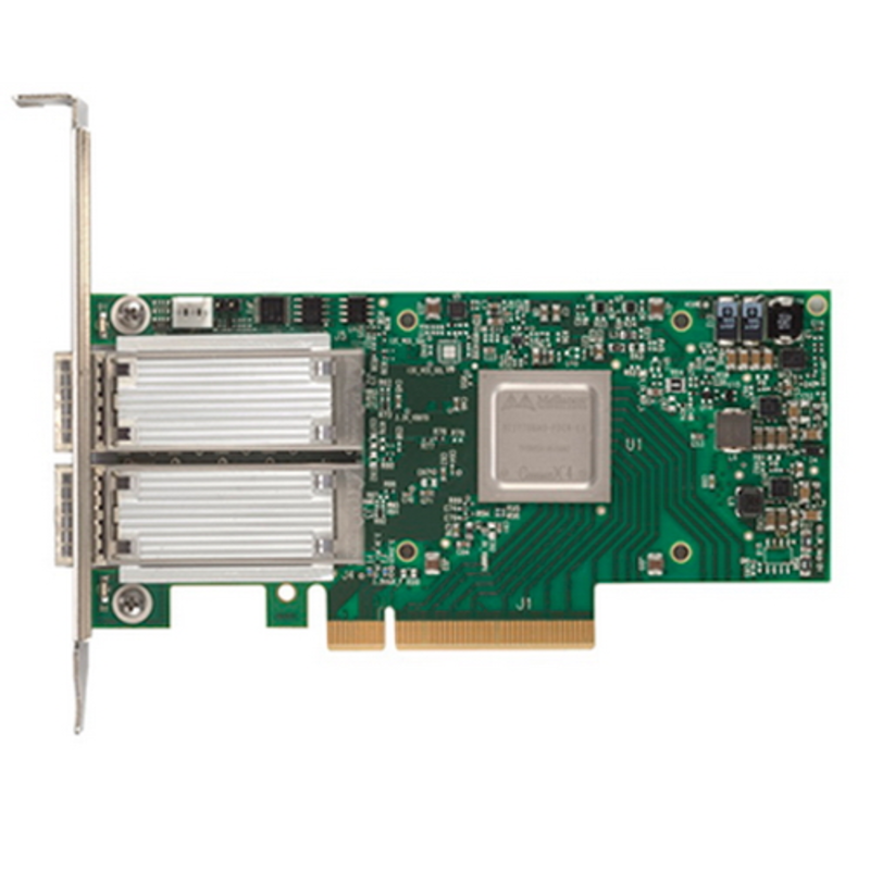 Сетевая карта ConnectX-4 EN network interface card, 40/56GbE dual-port QSFP28, PCIe3.0 x8, tall bracket, SR-IOV, TCP/UDP, MPLS, VxLAN, NVGRE, GENEVE, iSER, NFS RDMA, SMB Direct, SR-IOV, TCP/UDP, MPLS, VxLAN, NVGRE, GENEVE, iSER, NFS RDMA, SMB Direc