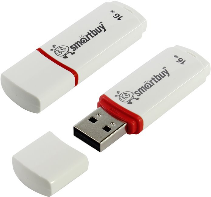 Носитель информации Smartbuy USB Drive 16Gb Crown White SB16GBCRW-W