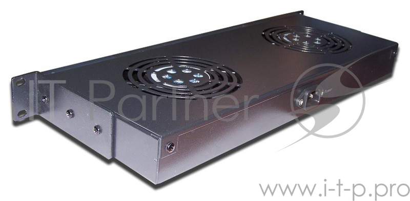 Блок 2-х вентиляторов Lanmaster 19, с термостатом, 1U TWT-CBB-FANB2-RACK-T (упак.:1шт) 1м