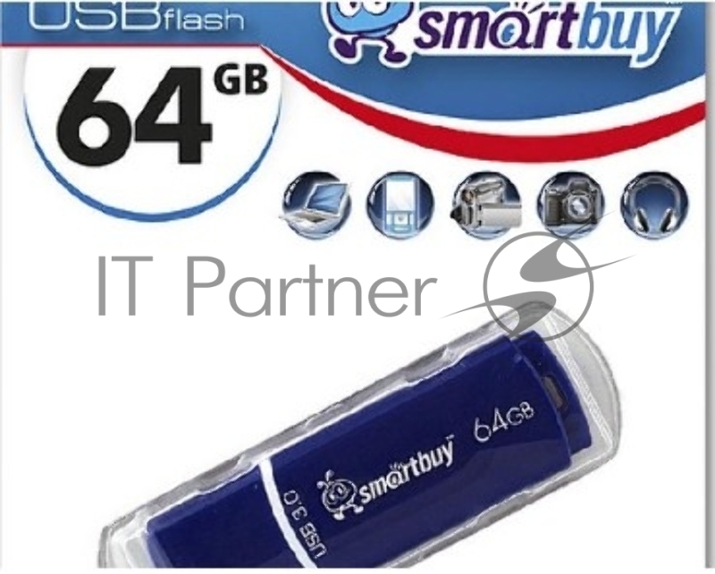 Носитель информации Smartbuy USB Drive 64Gb Crown Blue SB64GBCRW-Bl