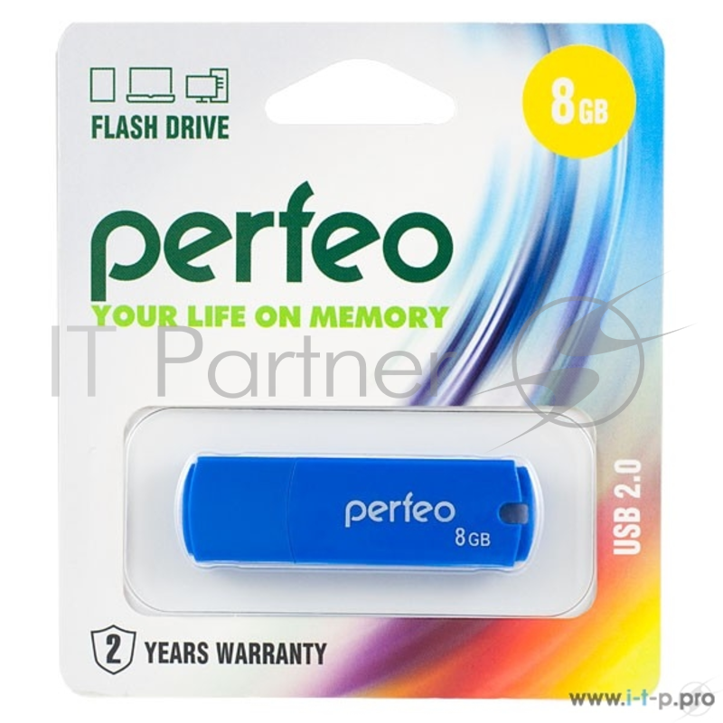 Носитель информации Perfeo USB Drive 8GB C05 Blue PF-C05N008