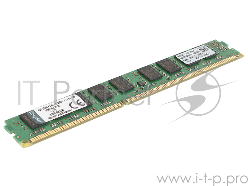 Модуль памяти Kingston DDR3 DIMM 8GB KVR16LE11L/8 {PC3-12800, ECC, Low Voltage, Low Profile CL11}