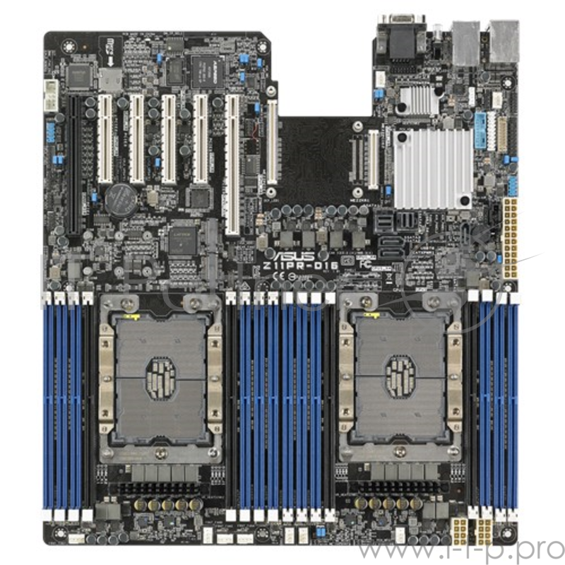 Серверная системная плата MB ASUS Z11PR-D16 Intel C621, 2*LGA3647 (150W), 16*DIMM slots (up to 2048Gb DDR4 2666/2400/2133 RDIMM/ LRDIMM/ NVDIMM/ 3DS DIMM), 2*PCI-E x16, 4*PCI-E x8 + OCP 2.0 module support, 11*SATA 6Gb/s (8 by 2 mini-SAS HD), 2*M.2, 2