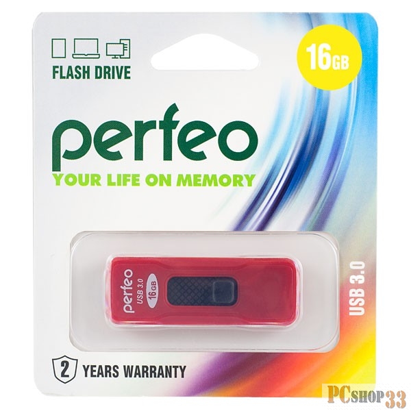 Носитель информации Perfeo USB Drive 16GB S05 Red PF-S05R016 USB3.0
