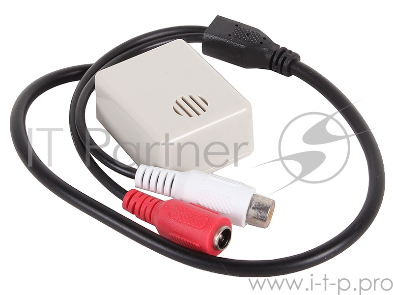 Высокочувствительный микрофон для видеосистем ORIENT VMC-04X, активный с АРУ, в корпусе, питание 6-12В, разъемы: RCA+питание