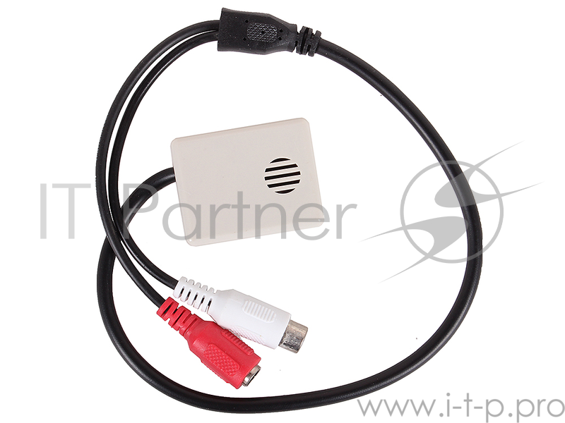 Высокочувствительный микрофон для видеосистем ORIENT VMC-04X, активный с АРУ, в корпусе, питание 6-12В, разъемы: RCA+питание