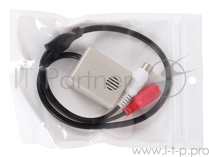 Высокочувствительный микрофон для видеосистем ORIENT VMC-04X, активный с АРУ, в корпусе, питание 6-12В, разъемы: RCA+питание