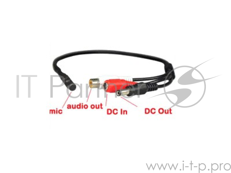 Миниатюрный микрофон для видеосистем ORIENT VMC-06X активный, питание 6-12В, разъемы: RCA+питание