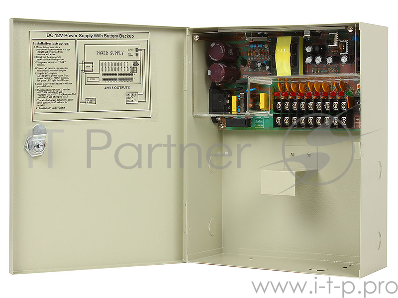 Блок питания ORIENT PB-0910B, OUTPUT: 12V DC 10A бесперебойный источник питания ORIENT PB-0910B, поддержка АКБ различной емкости, AC 100-240V/ DC 12V,