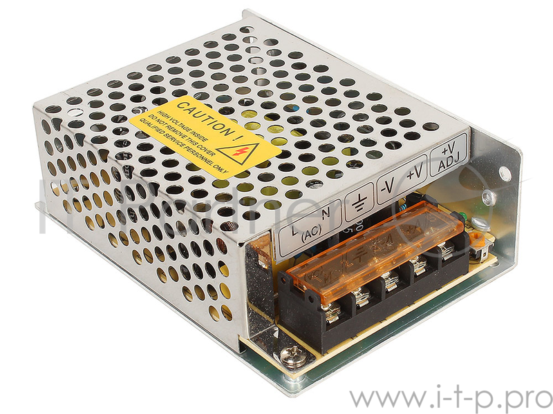 Блок питания ORIENT PB-0405 Импульсный блок питания, AC 100-240V/ DC 12V, 5.0A, стабилизированный, защита от КЗ и перегрузки, ручная рег-ка Uвых, винт