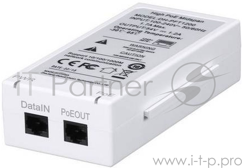 Инжектор POE Dahua DH-PFT1200 (упак.:1шт)