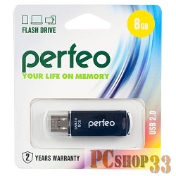 Носитель информации Perfeo USB Drive 8GB C06 Black PF-C06B008