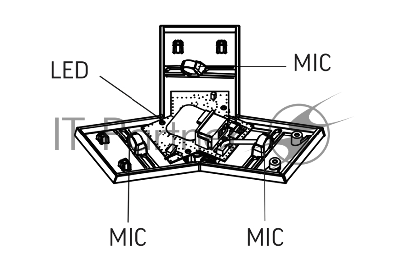 Микрофон настольный RealPresence Debut Expansion Microphone : Contains one Microphone Array and one 7.6m/25' RJ11 cable. Compatible with RealPresence Debut
