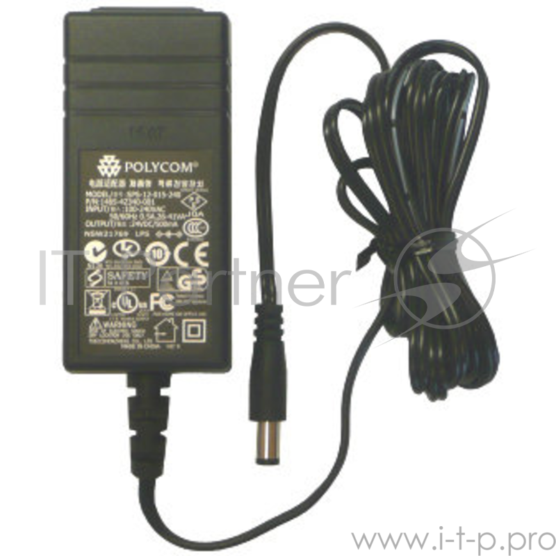 Источник питания Polycom Universal Power Supply for SoundPoint IP 560 and 670, VVX 500 and VVX 1500 Product Family.1-pack, 48V, 0.4A, Continental European power plug. Excludes Brazil. (2200-17671-122)