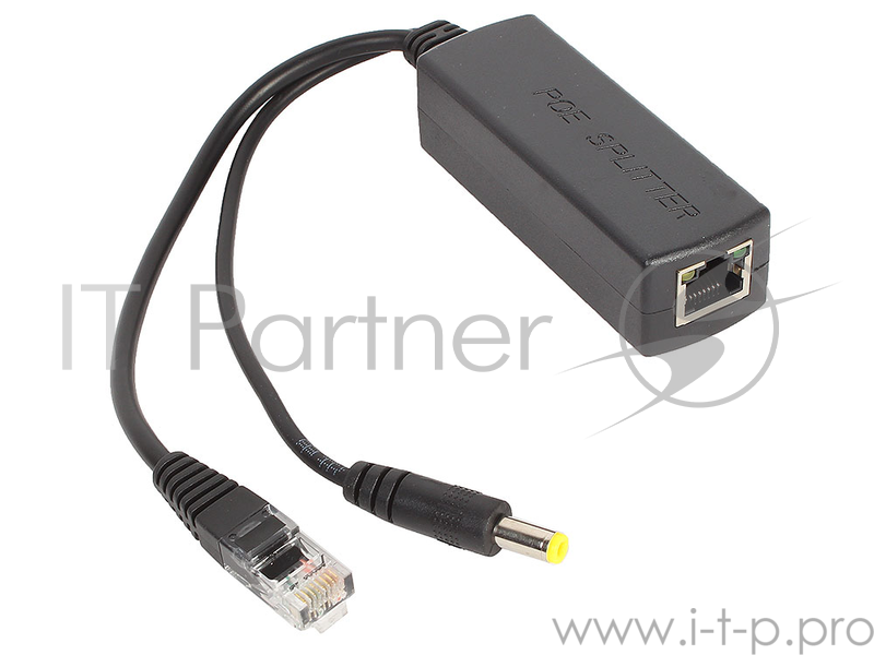 Сплиттер ORIENT POE-655R 48V (приемник) вход: RJ45 PoE, выход: DC 12V, 1.5A + RJ45 LAN 10/100, совместим c PoE коммутаторами и регистраторами