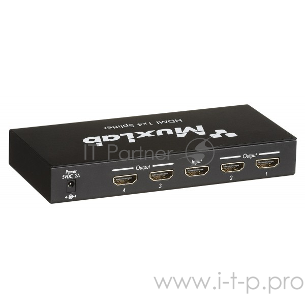 Сплиттер 1х4 HDMI, 4K/30 MuxLab 500421
