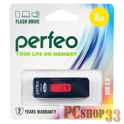 Носитель информации Perfeo USB Drive 8GB S04 Black PF-S04B008