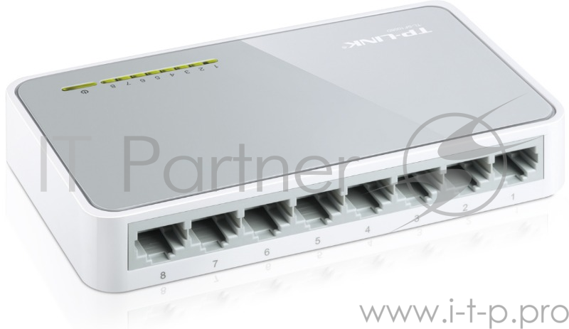 Сетевое оборудование TP-Link SOHO TL-SF1008D Коммутатор 8-port 10/100M mini Desktop Switch, 8 10/100M RJ45 ports, Plastic case