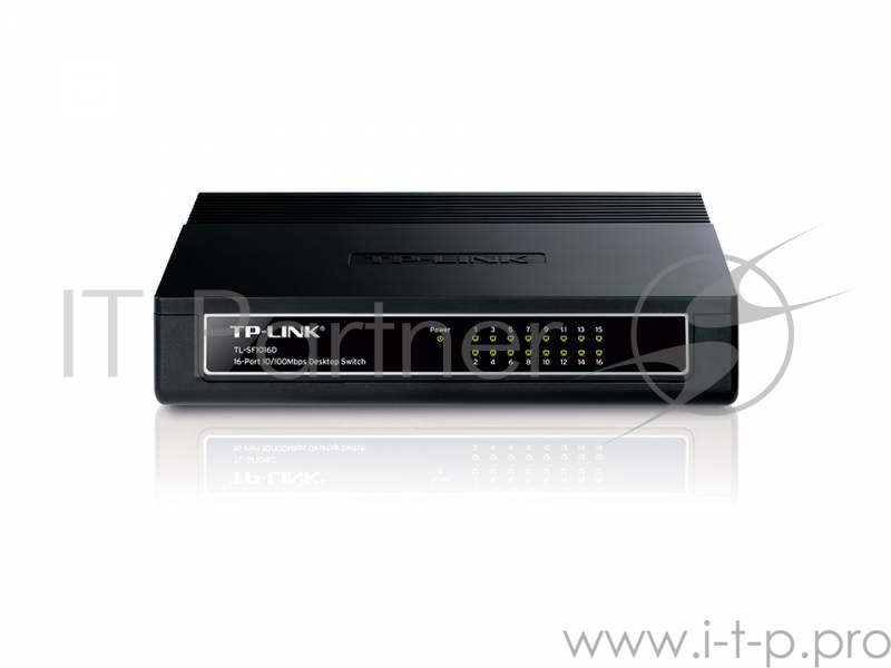 Коммутатор TP-Link SMB TL-SF1016D Коммутатор 16-port 10/100M Desktop Switch, 16 10/100M RJ45 ports, Plastic case