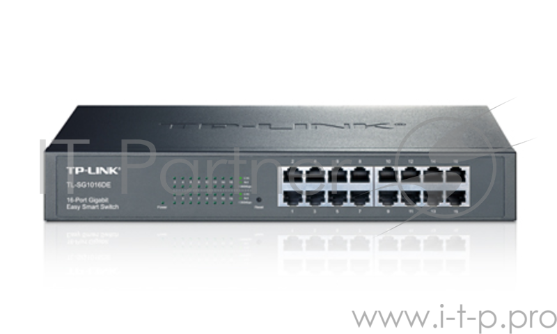 Сетевое оборудование TP-Link SMB TL-SG1016DE 16-Port Gigabit Easy Smart Switch, 16 10/100/100Mbps RJ45 ports, MTU/Port/Tag-based VLAN, QoS, IGMP Snooping