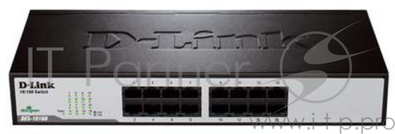 Сетевое оборудование D-Link DES-1016D/F1A/G1A/G1B Неуправляемый коммутатор с 16 портами 10/100 Мбит/c