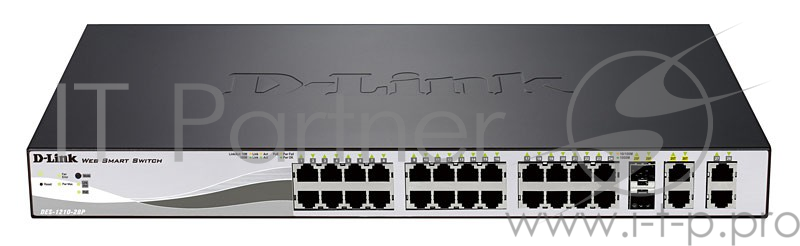 Коммутатор D-Link DES-1210-28P/C2A управляемый 19U 24x10/100BASE-TX 2x10/100/1000BASE-T 2x10/100/1000BASE-T/Mini GBIC (SFP)