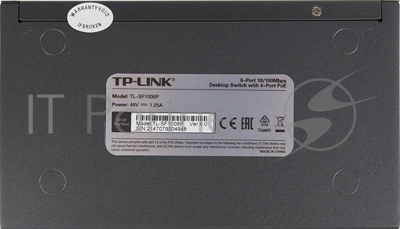 Коммутатор TP-Link SMB TL-SF1008P Коммутатор 8-port 10/100M Desktop PoE Switch