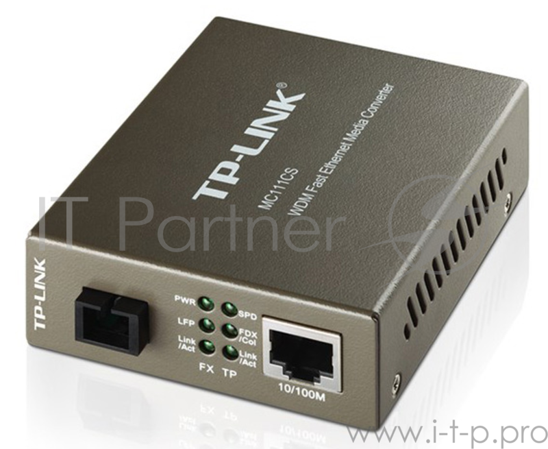 Медиаконвертер TP-Link MC111CS SMB 10/100M RJ45 to 100M single-mode, Full-duplex, up to 20Km