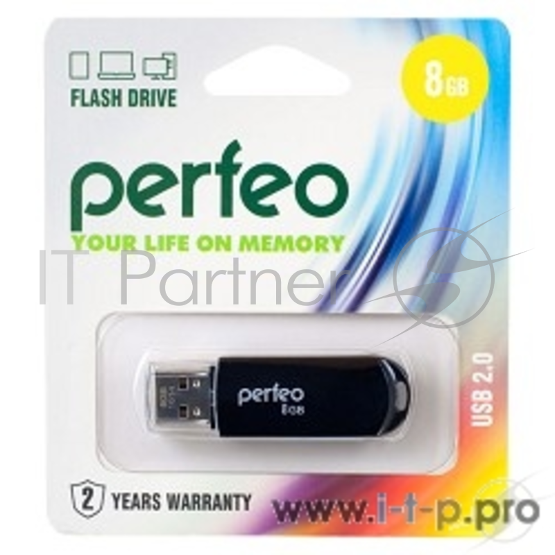 Носитель информации Perfeo USB Drive 8GB C03 Black PF-C03B008