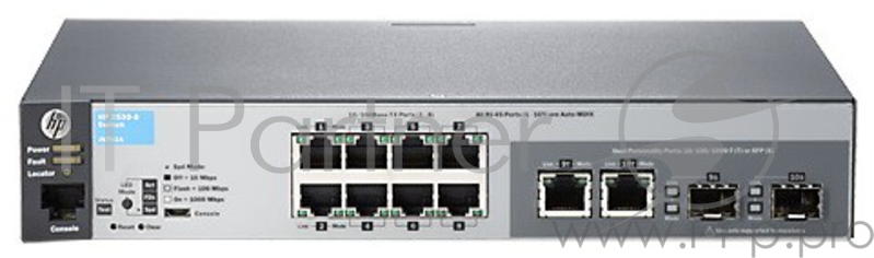 Сетевое оборудование HP J9783A HP 2530-8 Switch (Managed, L2, 8*10/100 + 2*10/100/1000 or SFP, Fanless design, Rackmount 19”)