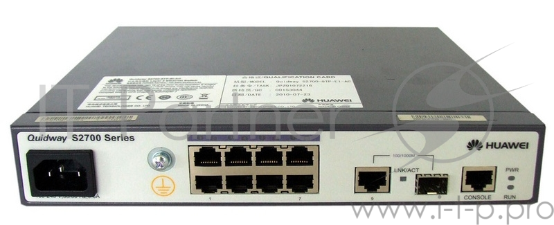 Huawei S2700-9TP-SI-AC Mainframe(8 FE RJ45,1 GE Combo,AC 110/220V) (S2700-9TP-SI-AC)