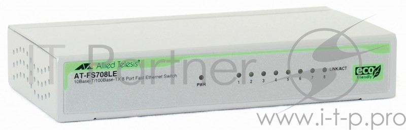 Коммутатор Allied Telesis AT-FS708LE-50 неуправляемый настольный 8x10/100BASE-TX