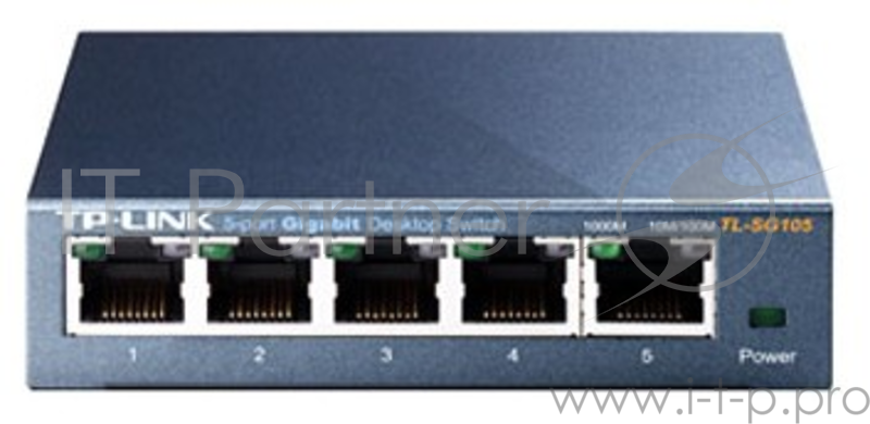 Сетевое оборудование TP-Link SOHO TL-SG105 5-port Desktop Gigabit Switch, 5 10/100/1000M RJ45 ports, metal case