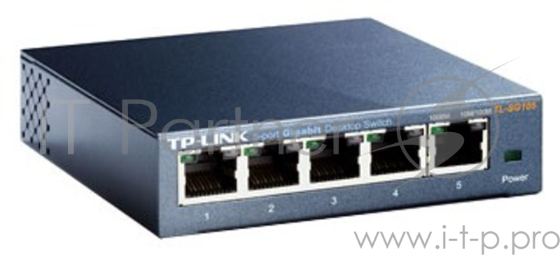 Сетевое оборудование TP-Link SOHO TL-SG105 5-port Desktop Gigabit Switch, 5 10/100/1000M RJ45 ports, metal case