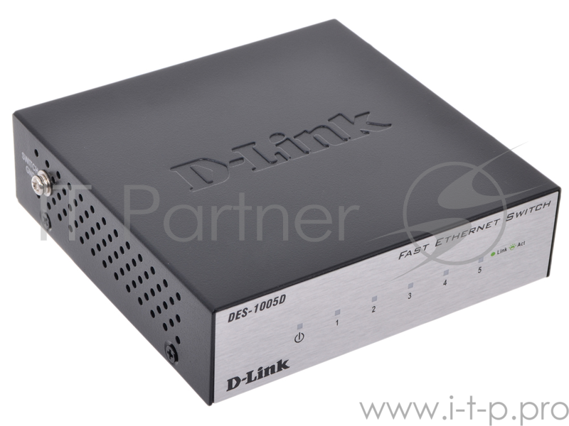 Сетевое оборудование D-Link DES-1005D/N2A/N3A/O2A/O2B 5-ports UTP 10/100Mbps Auto-sensing, Stand-alone, Unmanaged, Metal case