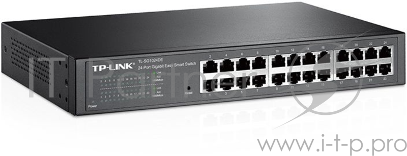 Коммутатор TP-Link SMB TL-SG1024DE 24-Port Gigabit Easy Smart Switch, 24 10/100/100Mbps RJ45 ports, MTU/Port/Tag-based VLAN, QoS, IGMP Snooping