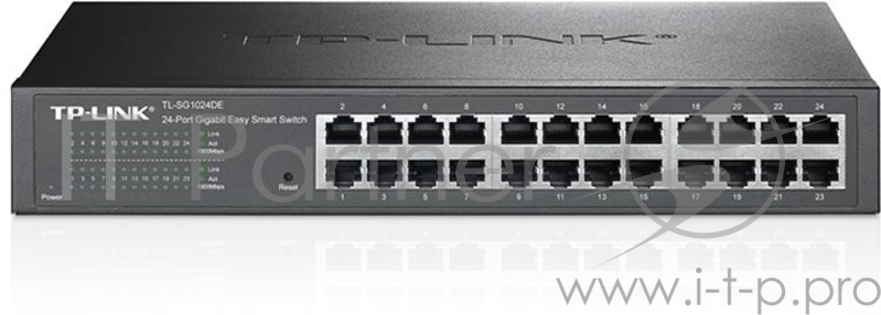 Коммутатор TP-Link SMB TL-SG1024DE 24-Port Gigabit Easy Smart Switch, 24 10/100/100Mbps RJ45 ports, MTU/Port/Tag-based VLAN, QoS, IGMP Snooping