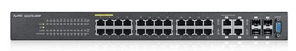 Сетевое оборудование ZyXEL GS2210-24 24-портовый управляемый коммутатор Gigabit Ethernet с 4 SFP-слотами совмещенными с разъемами RJ-45