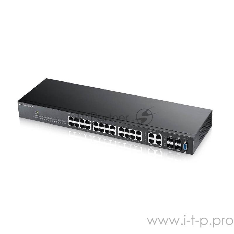 Сетевое оборудование ZyXEL GS2210-24 24-портовый управляемый коммутатор Gigabit Ethernet с 4 SFP-слотами совмещенными с разъемами RJ-45