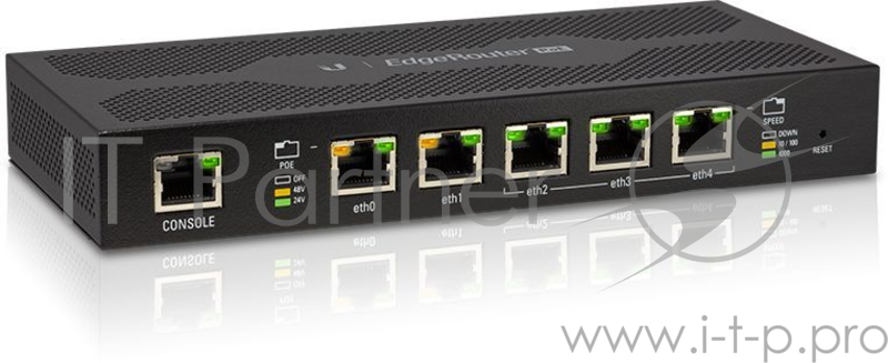 Сетевое оборудование UBIQUITI ERPoe-5(EU) 5 GE (5 гигабитных Ethernet портов с поддержкой POE), 512 MB DDR2 RAM, Dual?Core 500 MHz, MIPS64 с аппаратным ускорением для обработки пакетов