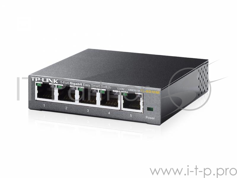 Сетевое оборудование TP-Link SMB TL-SG105E 5-Port Gigabit Desktop Easy Smart Switch, 5 10/100/1000Mbps RJ45 ports, MTU/Port/Tag-based VLAN, QoS, IGMP Snooping