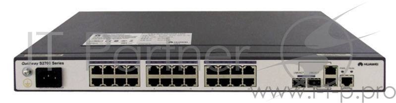 Коммутаторы, Маршрутизаторы Huawei S2700-26TP-SI-AC(24 Ethernet 10/100 ports,2 dual-purpose 10/100/1000 or SFP,AC 110/220V)
