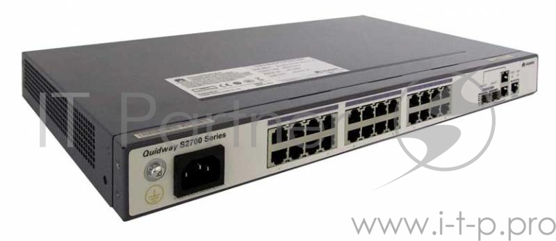 Коммутаторы, Маршрутизаторы Huawei S2700-26TP-SI-AC(24 Ethernet 10/100 ports,2 dual-purpose 10/100/1000 or SFP,AC 110/220V)