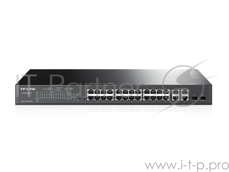 Коммутатор TP-Link SMB T1500-28PCT управляемый настольный/19U 24x10/100BASE-TX 4x10/100/1000BASE-T