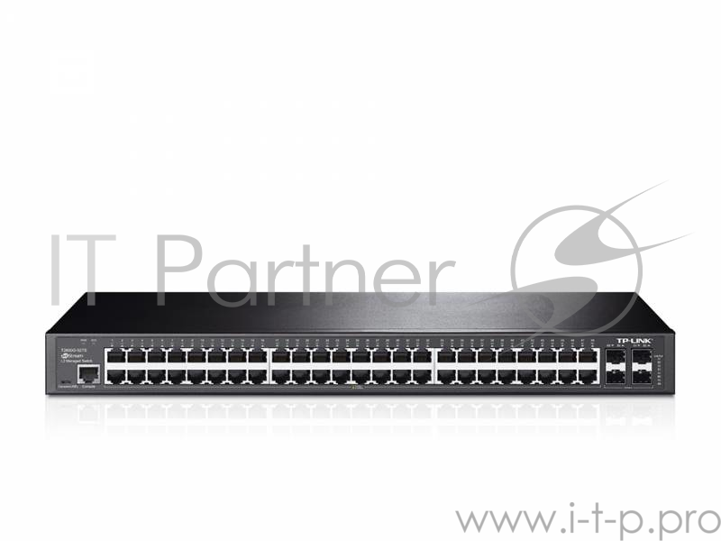 Коммутатор TP-LINK SMB T2600G-52TS JetStream 48-портовый гигабитный управляемый коммутатор 2 уровня с 4 SFP-слотами